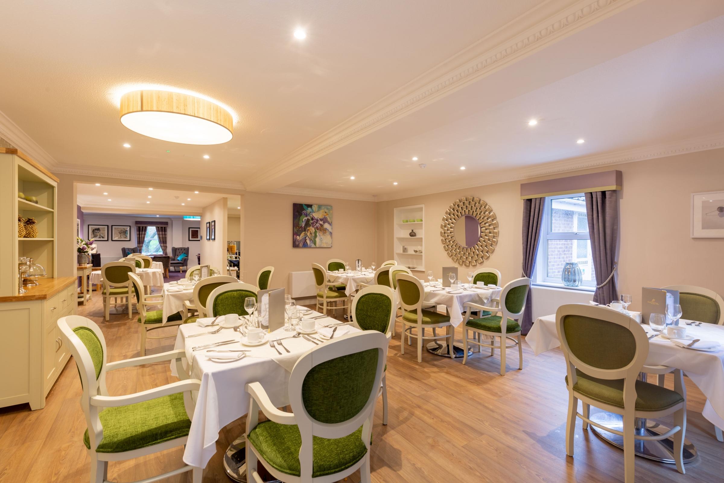 Dining room at South Chowdene care home