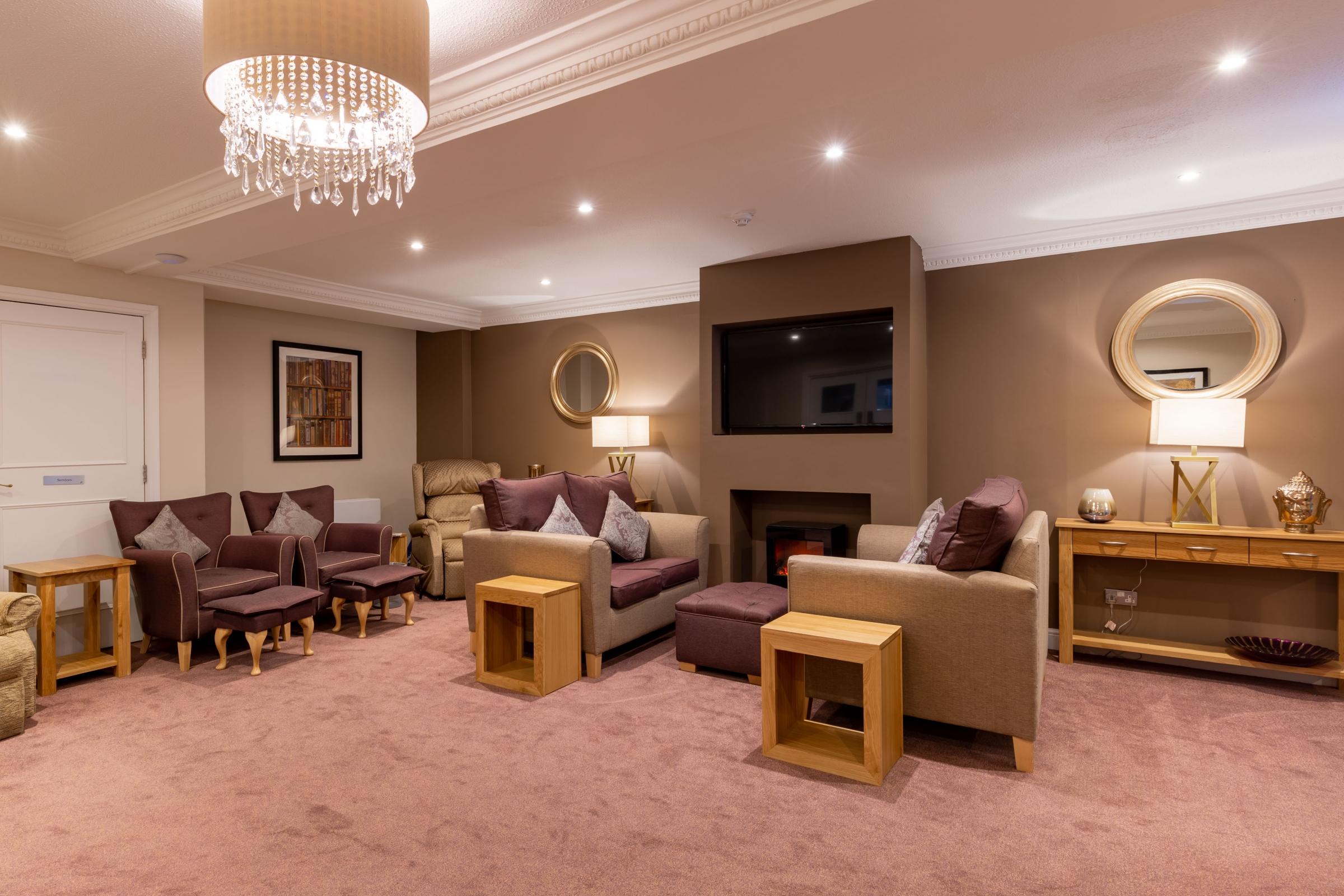 TV room at South Chowdene care home