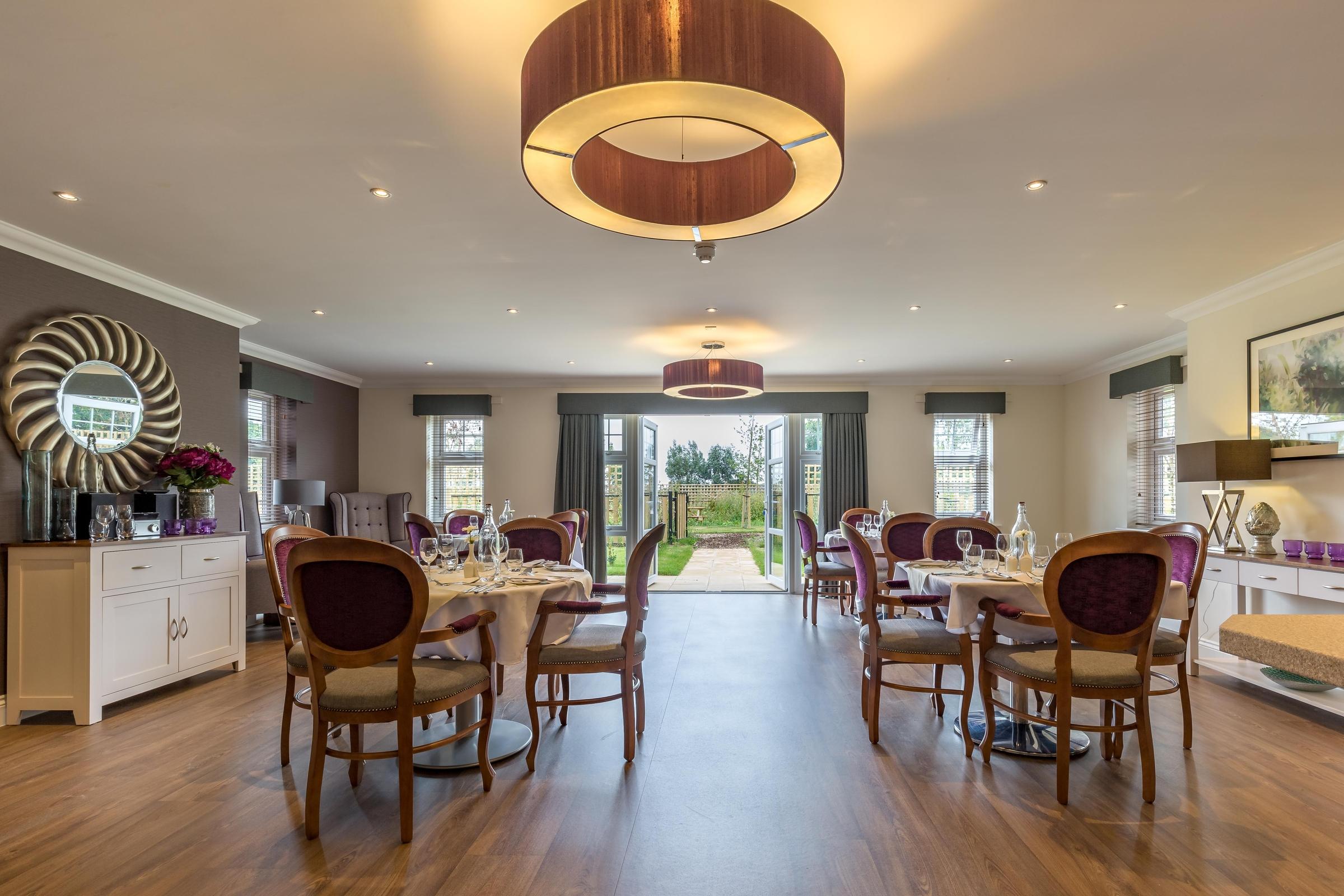 Dining room at Fernes dementia care home