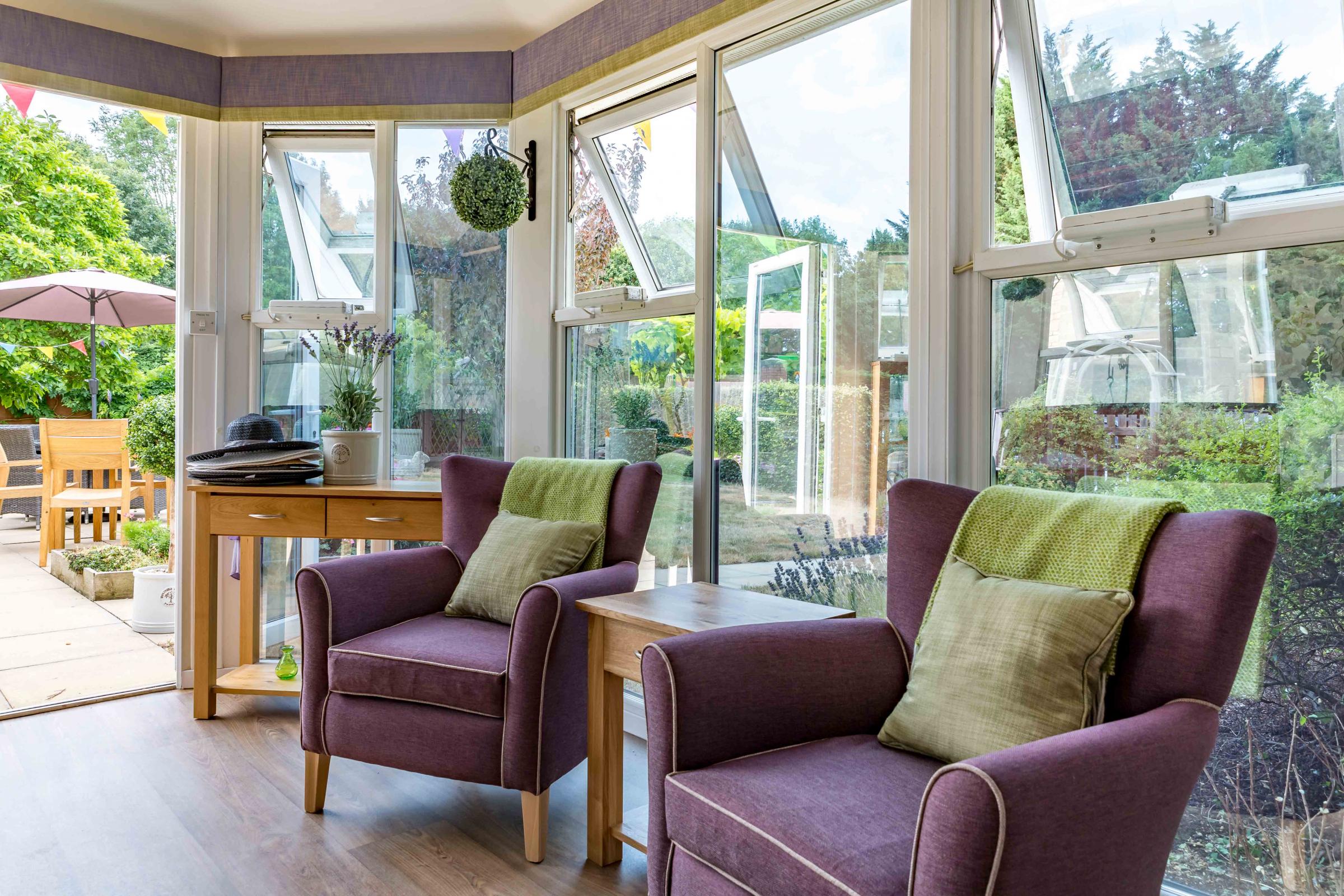 Conservatory Seating at Wingfield Care Home