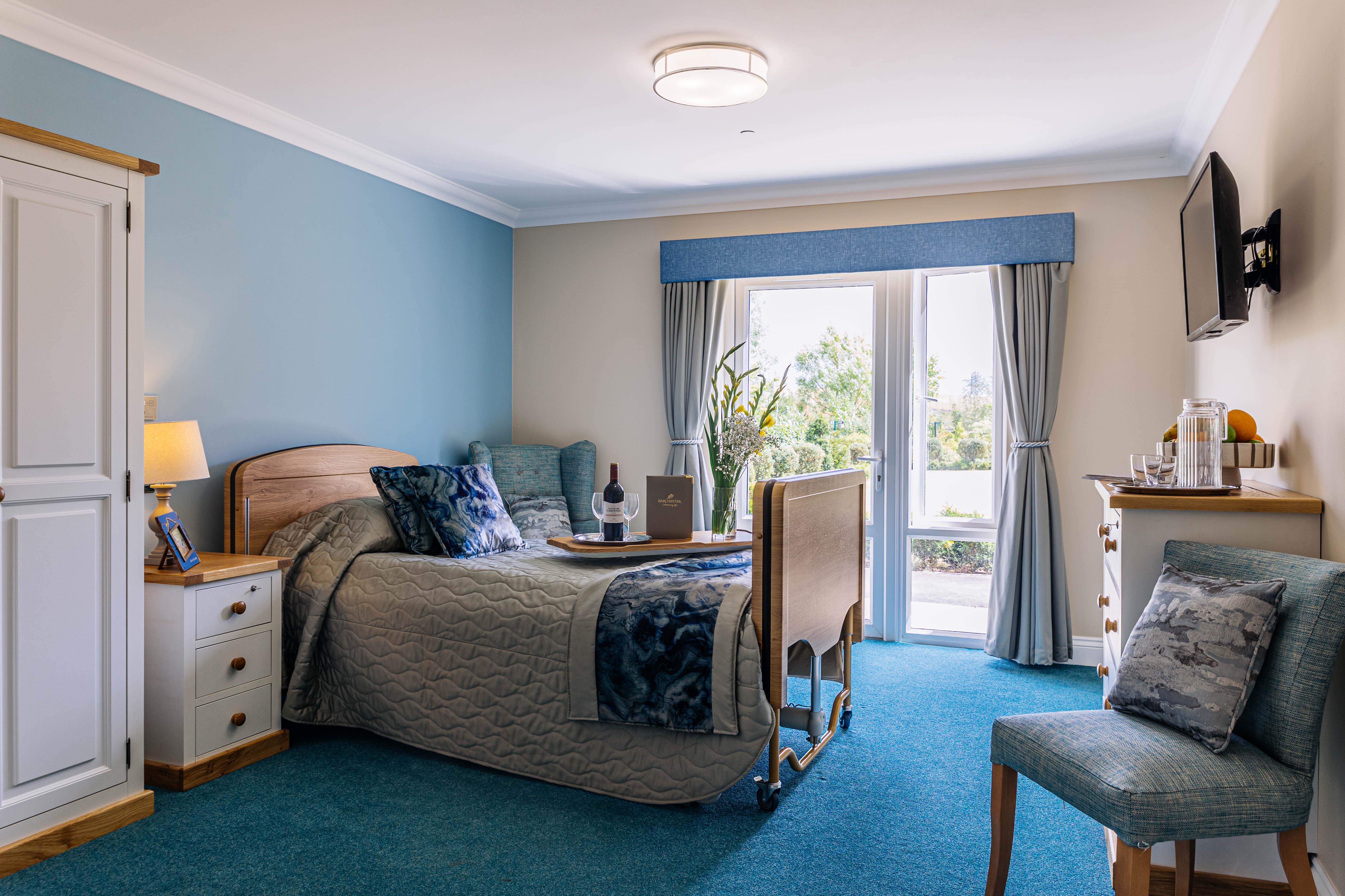 Bedroom at Oak Grange care home