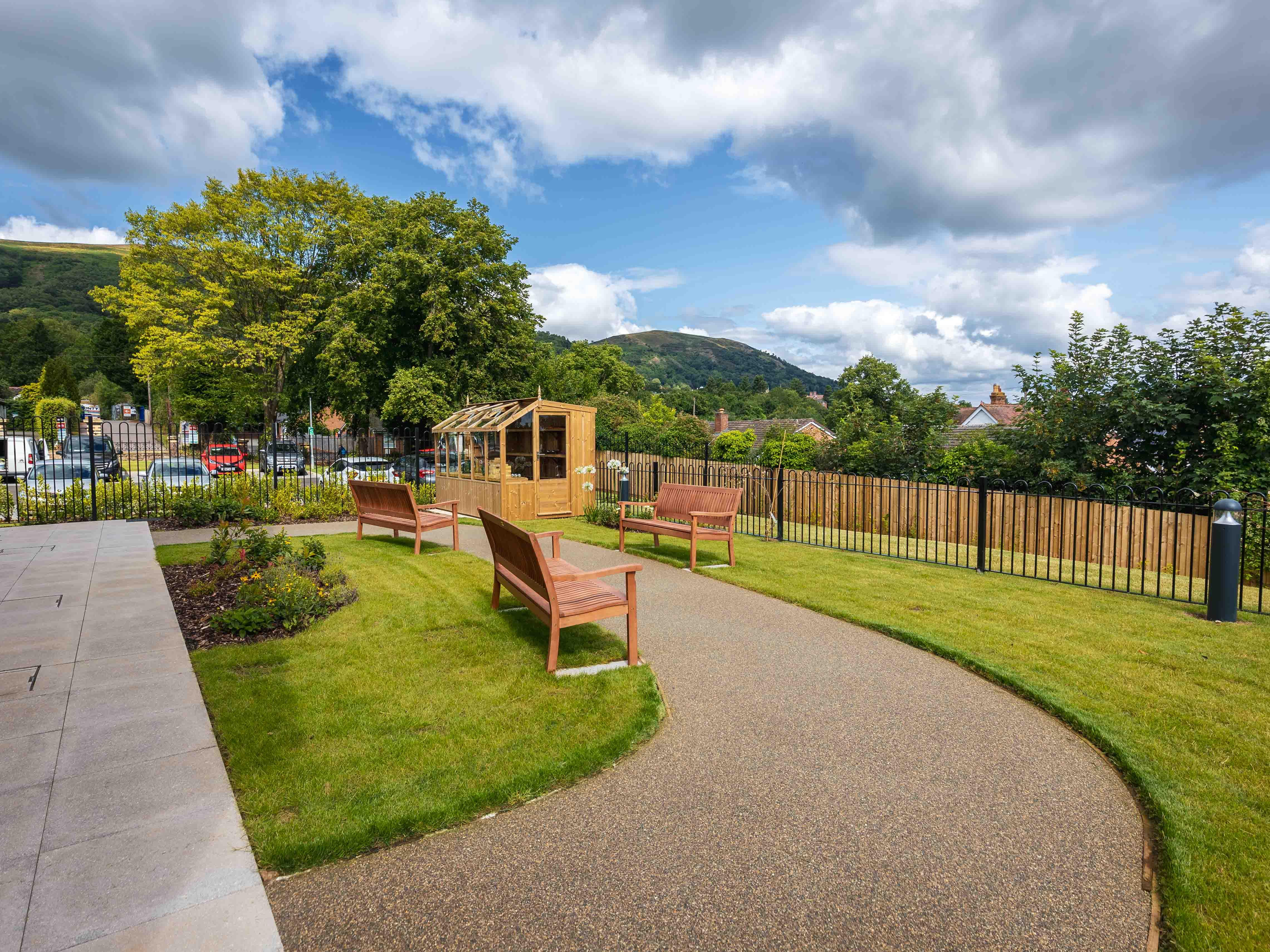 Gardens at Elgar Court in Malvern
