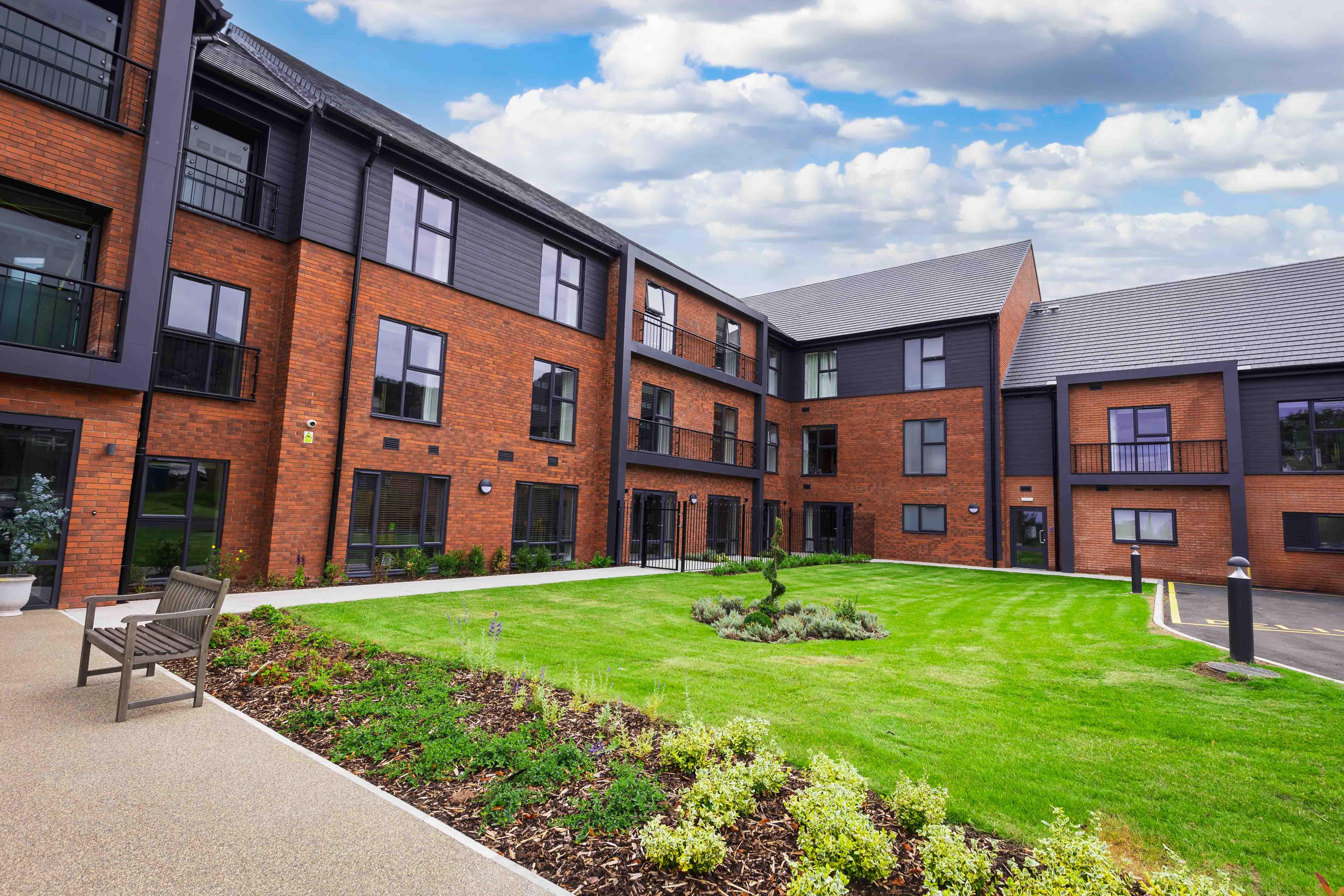 Gardens at Elgar Court in Malvern
