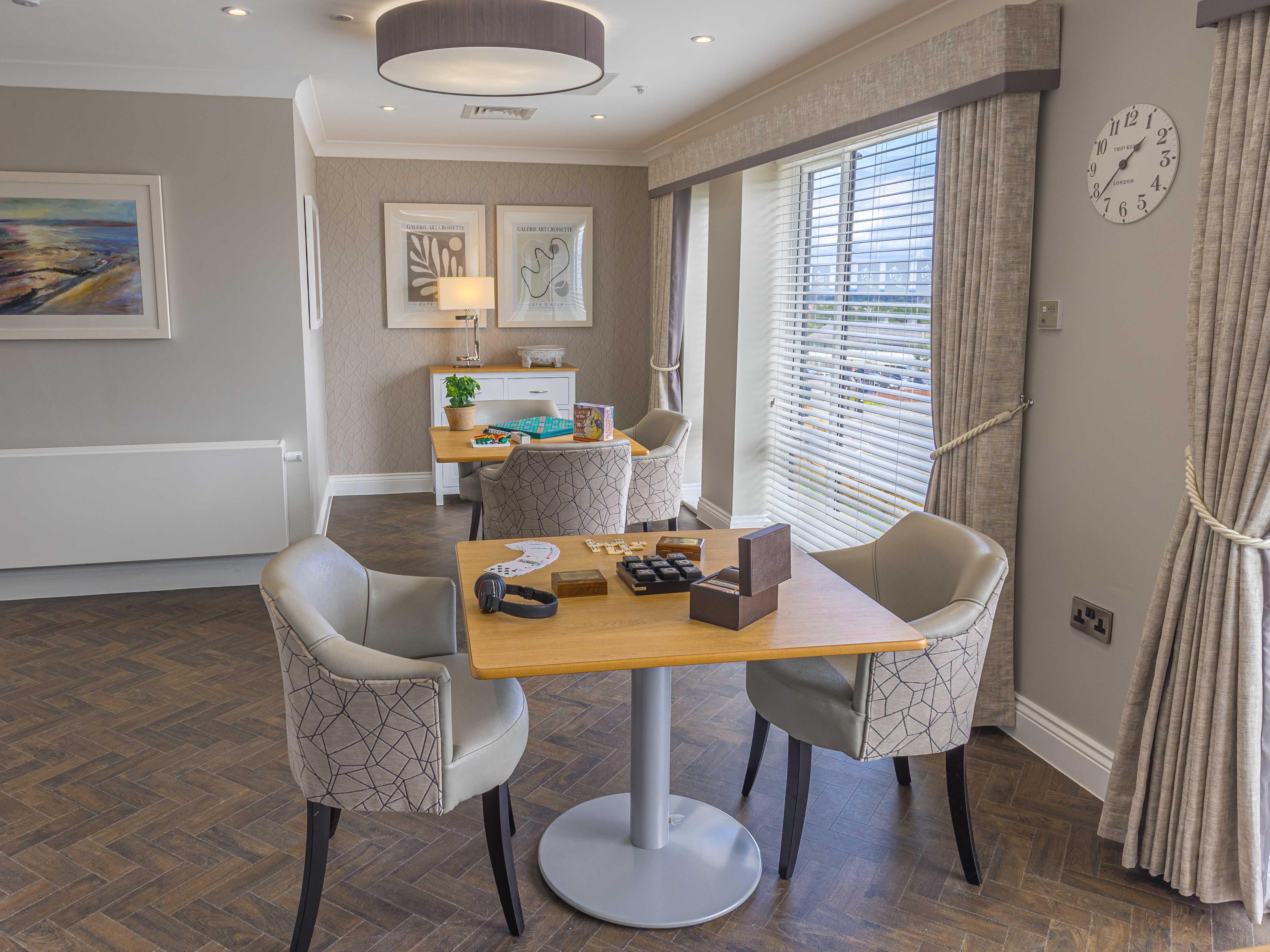Activity Room at Elgar Court in Malvern