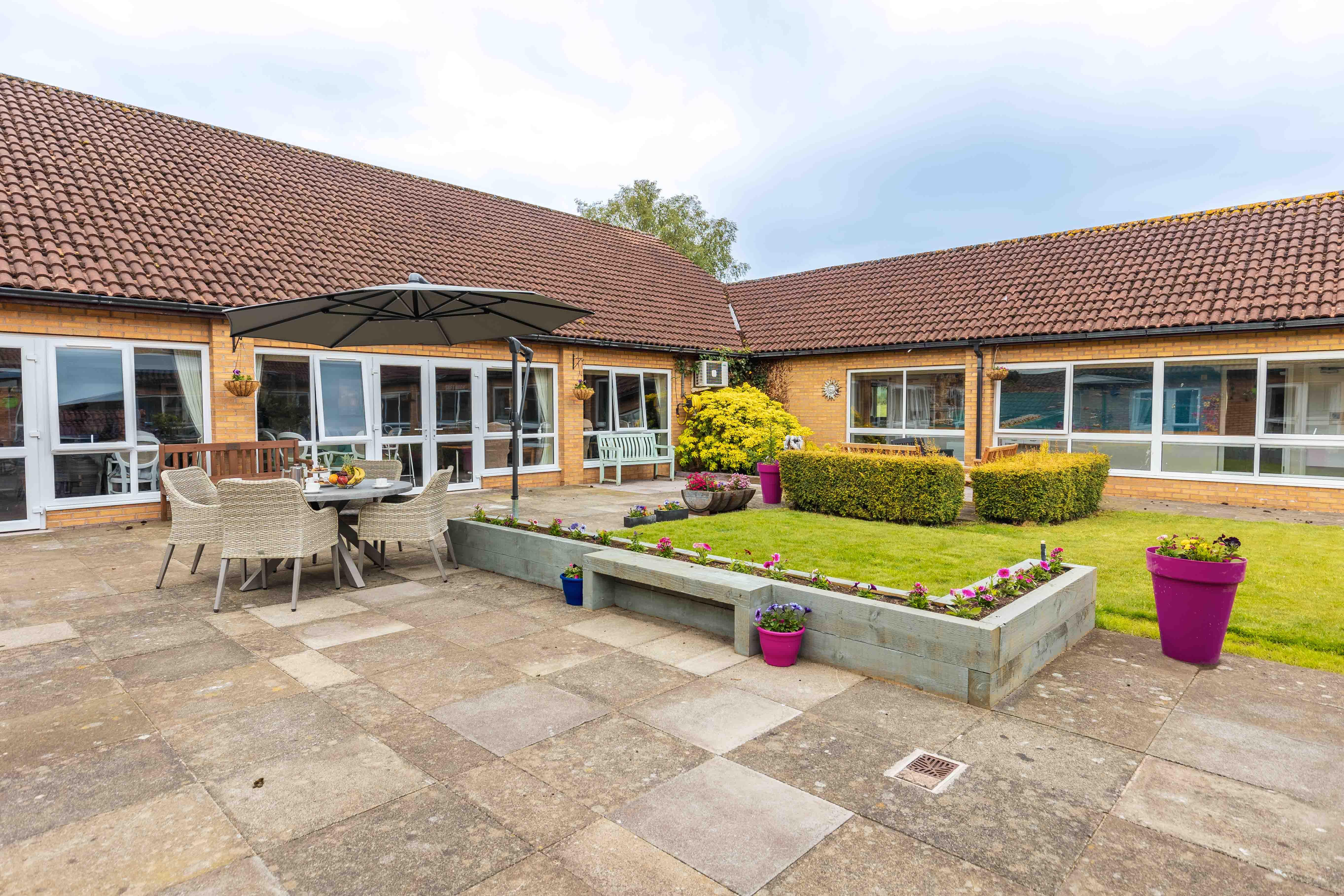 Garden at Lanercost House Care Home in Carlisle