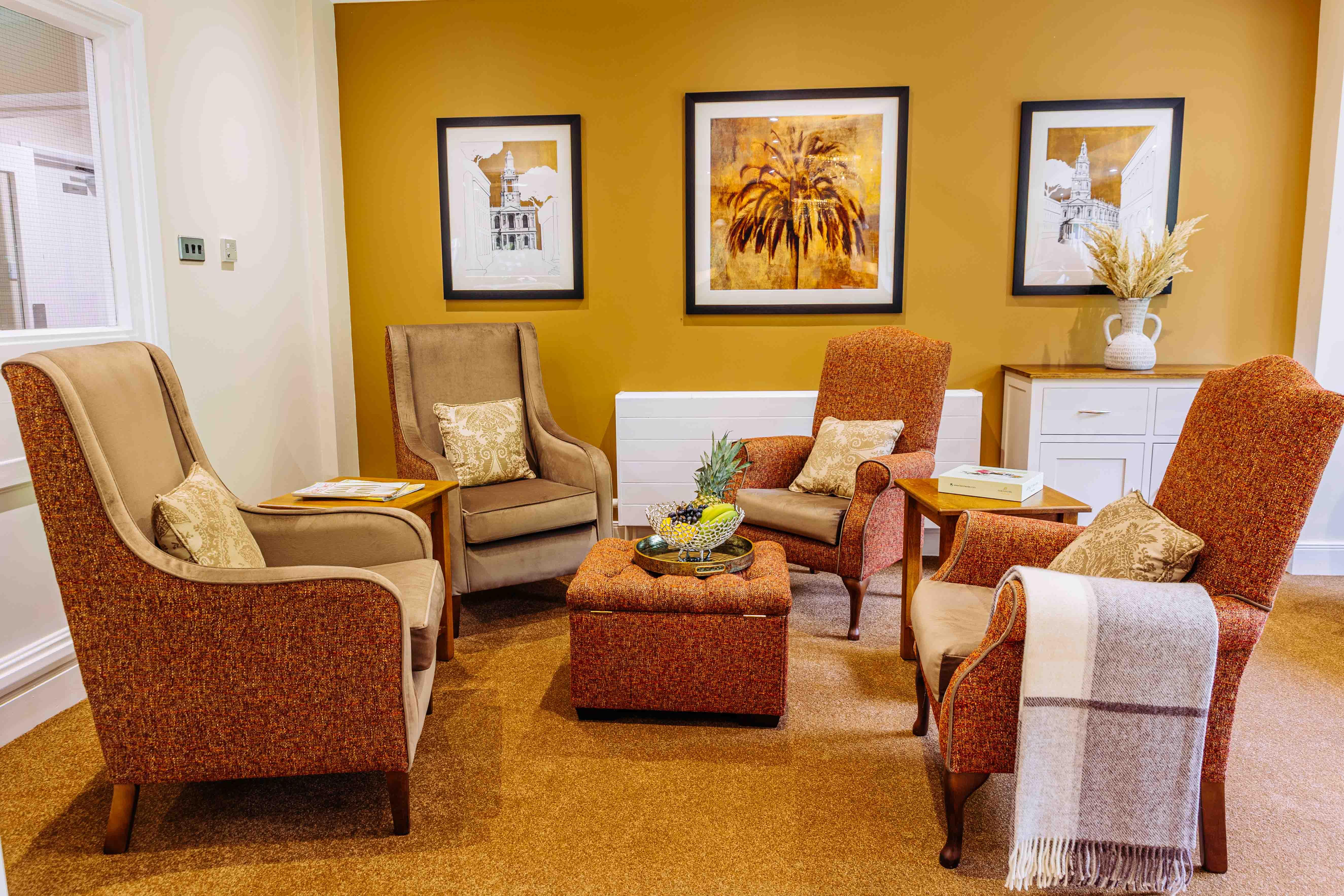 Lounge at Lanercost House Care Home in Carlisle