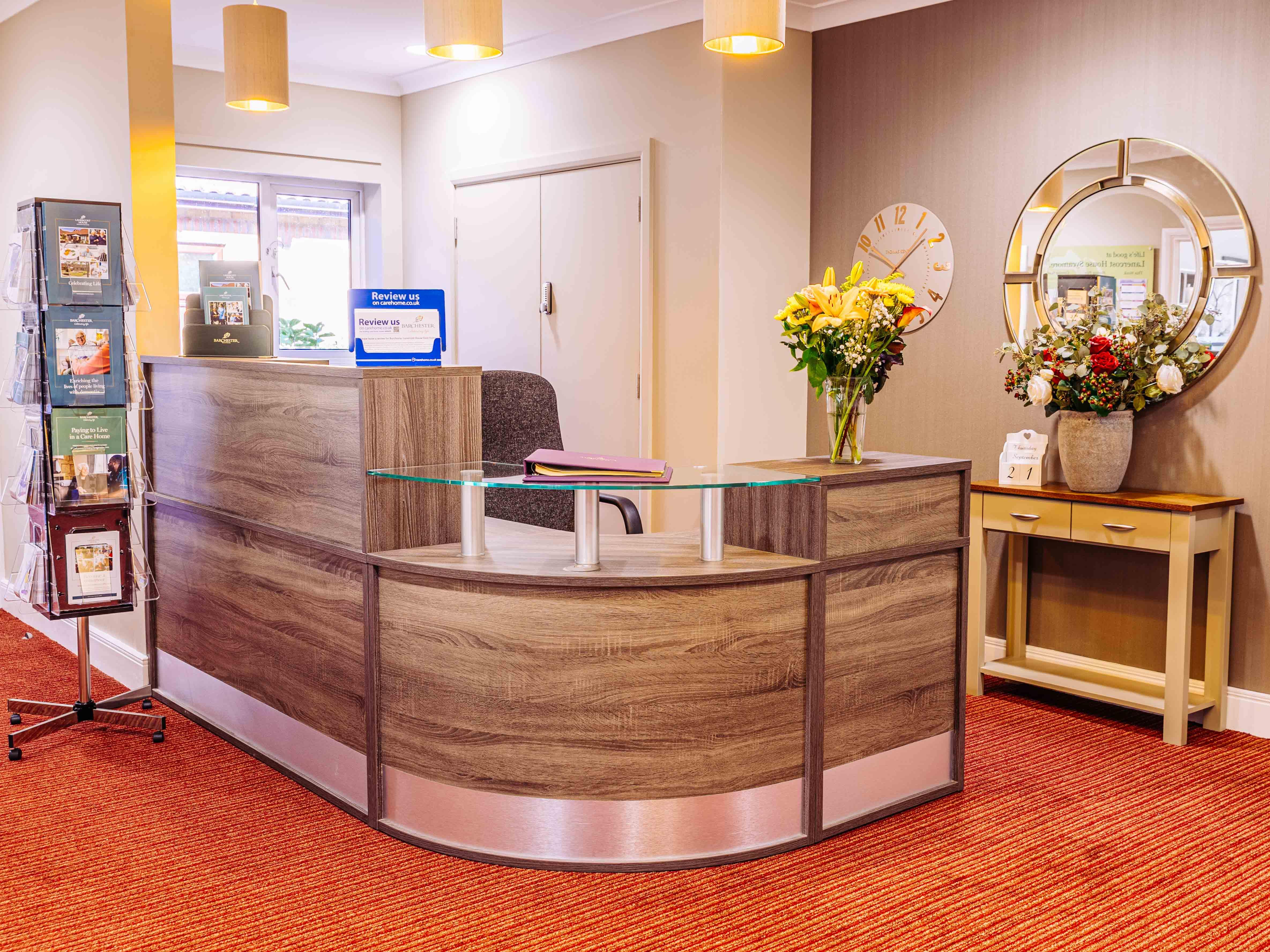 Reception at Lanercost House Care Home in Carlisle