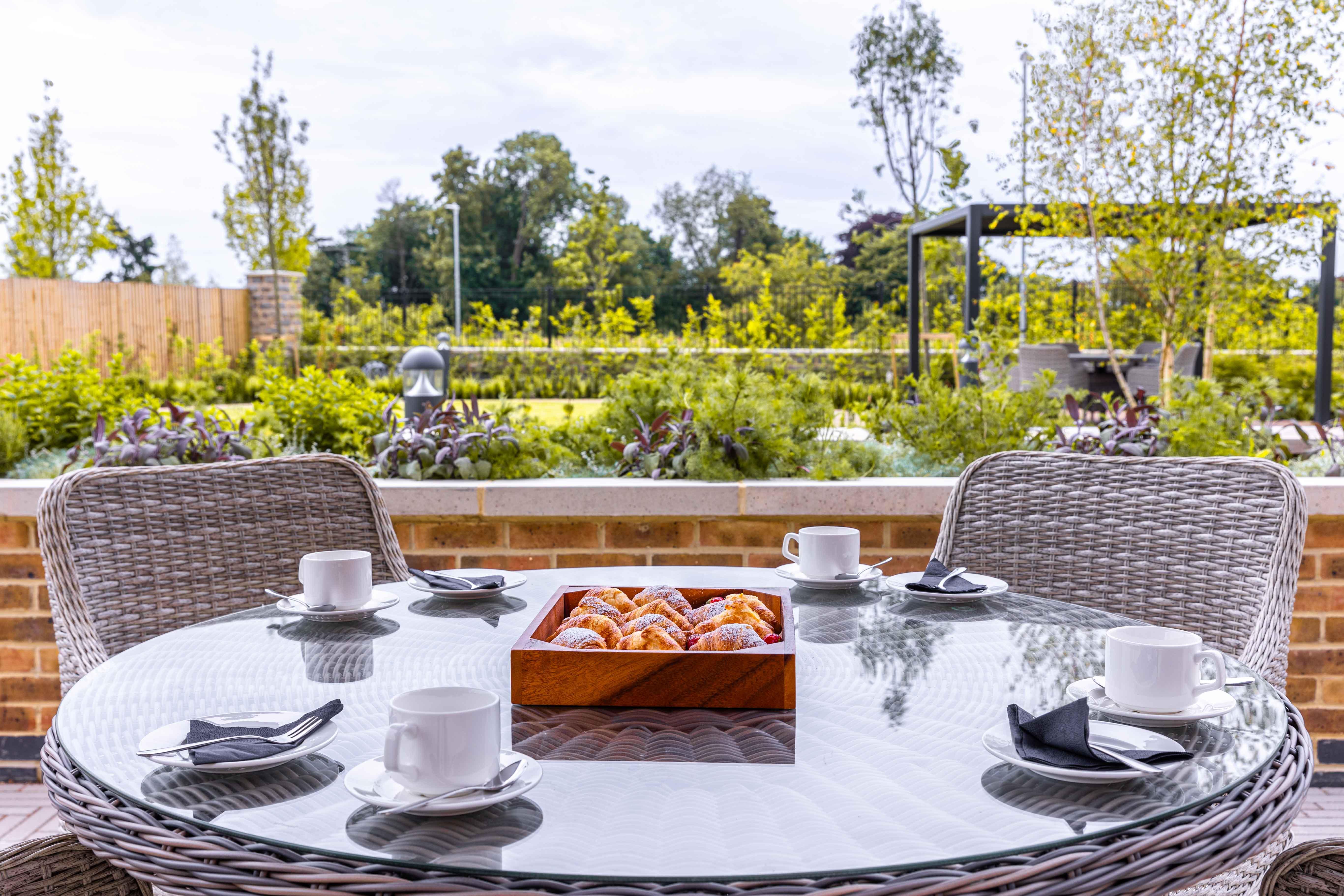Outside Refreshments at Rose Water Place Care Home in Maidstone