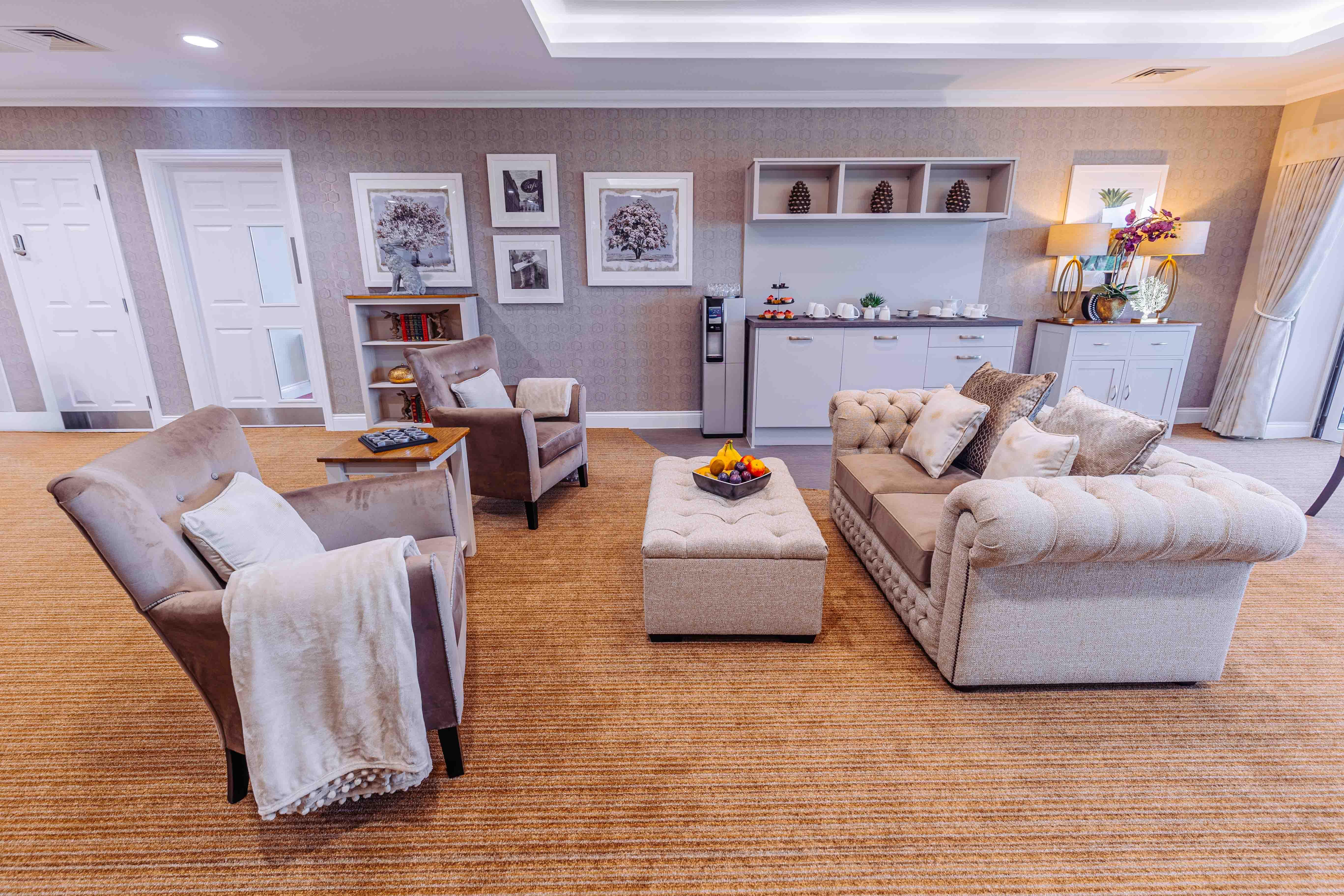 Lounge at Rose Water Place Care Home in Maidstone