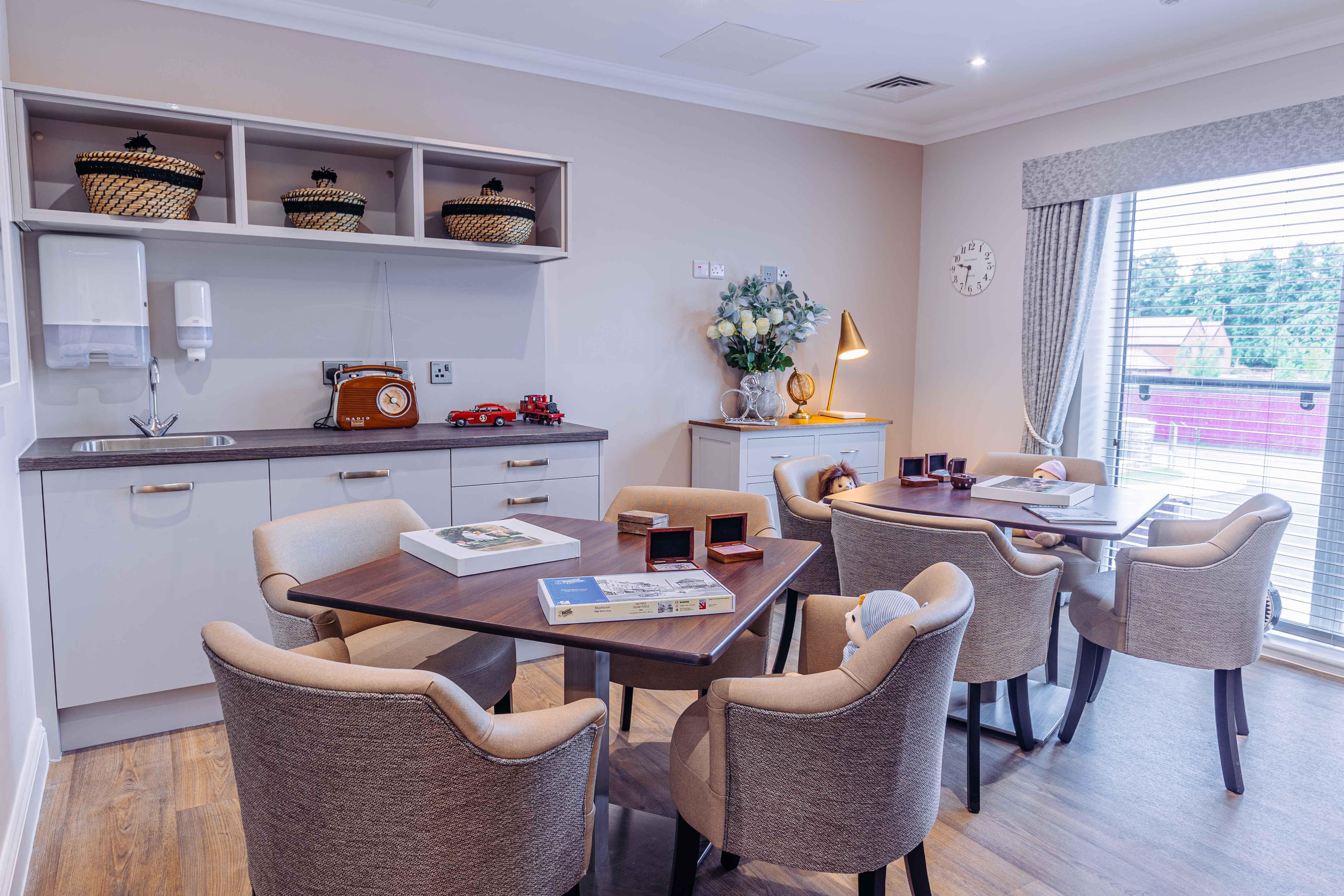 Activity Room at Rose Water Place Care Home in Maidstone