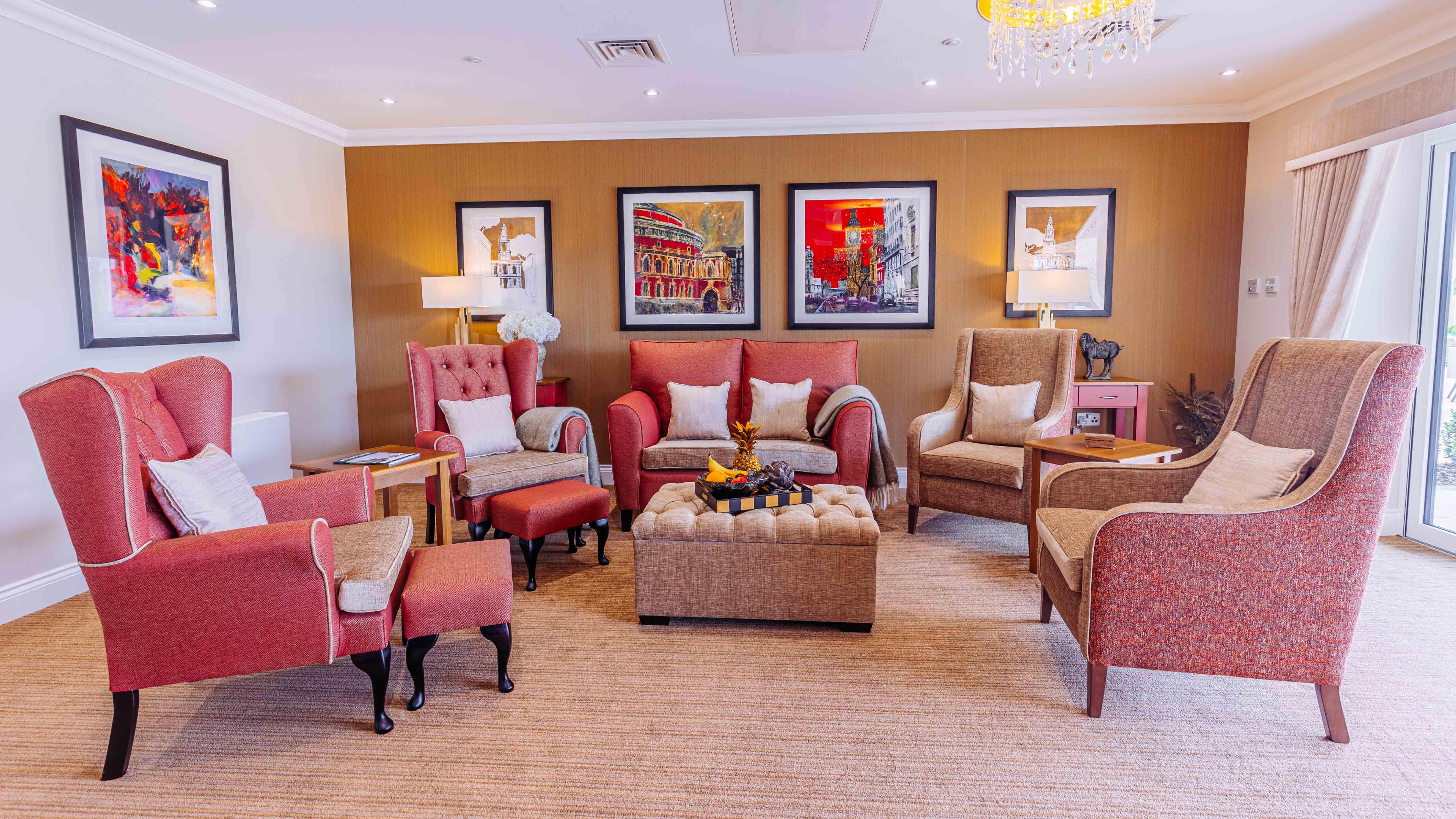 Lounge at Rose Water Place Care Home in Maidstone