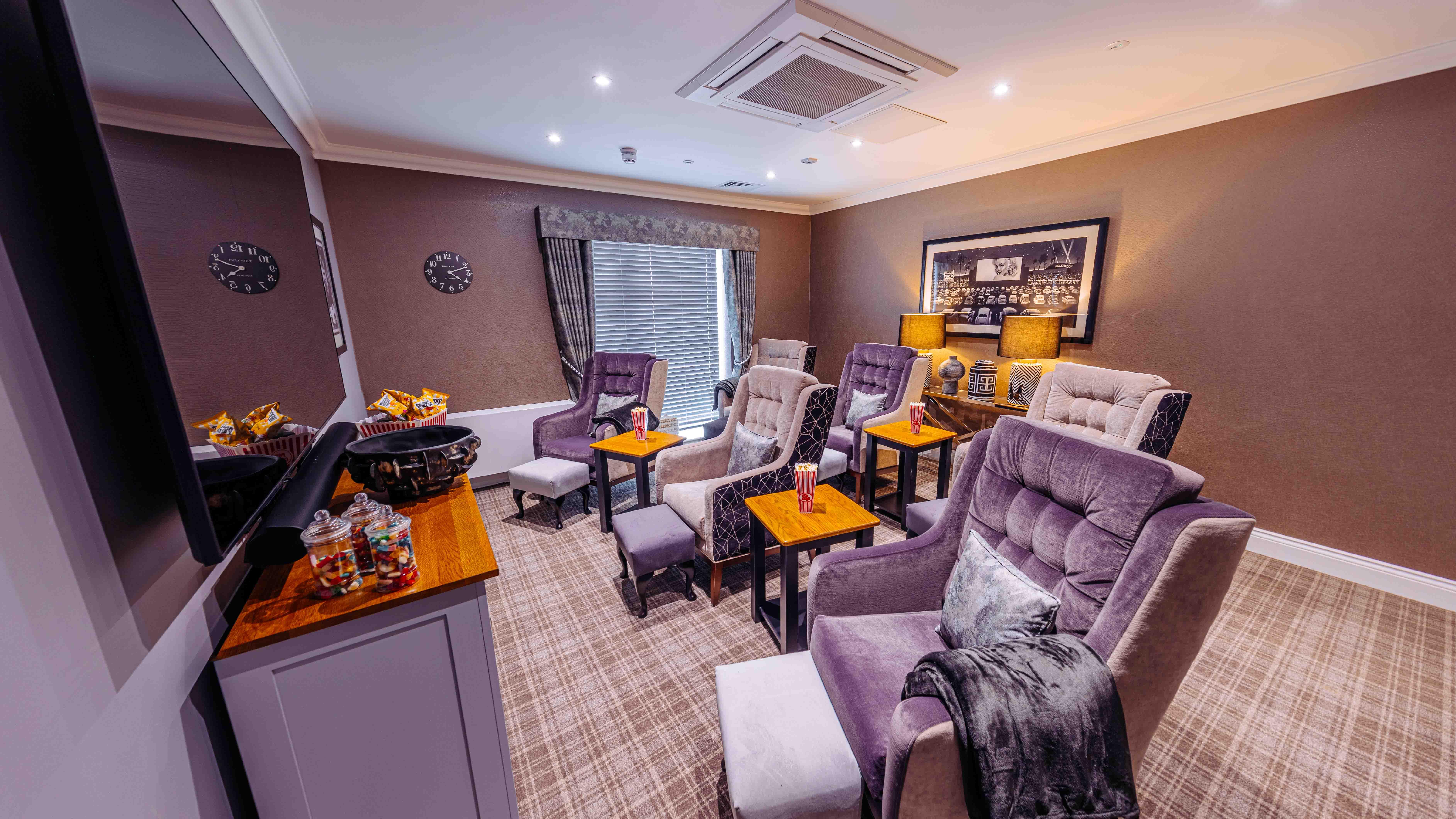 Cinema at Rose Water Place Care Home in Maidstone