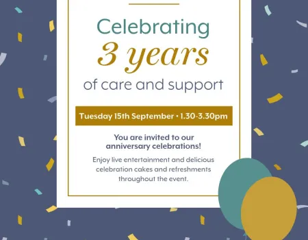 Bere Grove Celebrating 3 Years of Care and Support