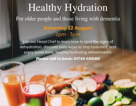 Healthy Hydration for older people and those with dementia - Sat 22 Aug, 2-3pm