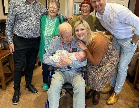 Neil Meets his Great-Granddaughter