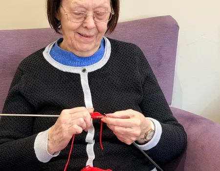 Knitting at Friston House