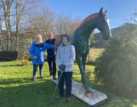 Badgeworth Court has Tea with a horse