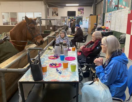 Badgeworth Court has Tea with a horse