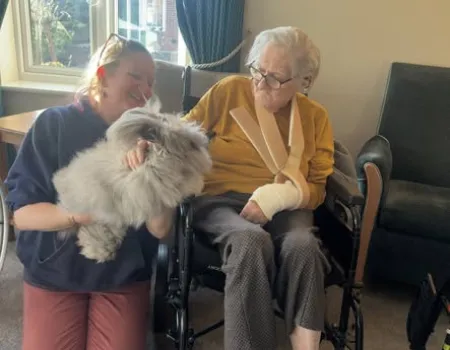 Animals visit residents