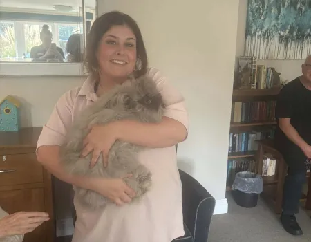Animals visit residents