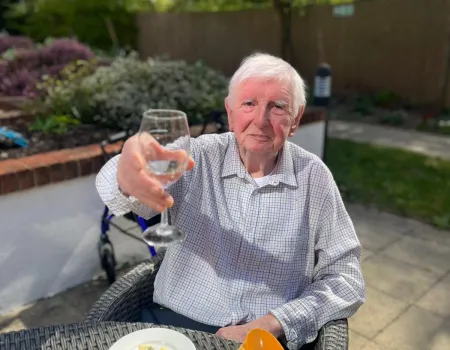 Wine tasting in the garden