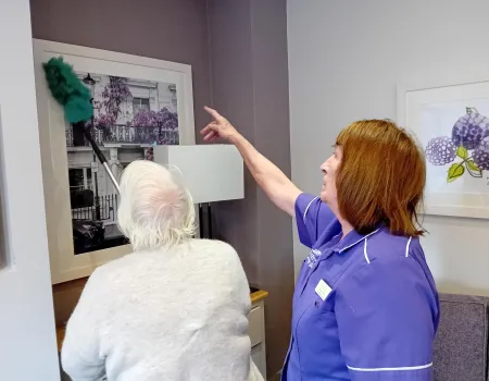 Housekeeping team encouraging daily living
