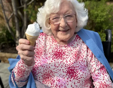 Ice cream in the Spring sun