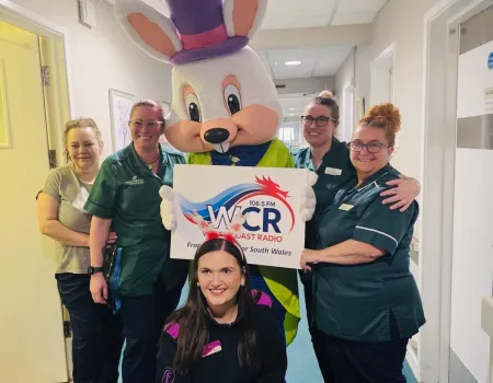 Welsh Coast Radio visits with Easter Bunny!