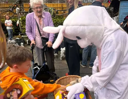 Easter bunny visit