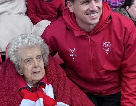  Wish fulfilment as resident attends Lincoln City Football match 