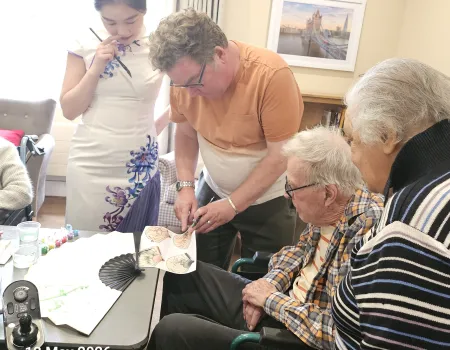 Chinese fan painting 