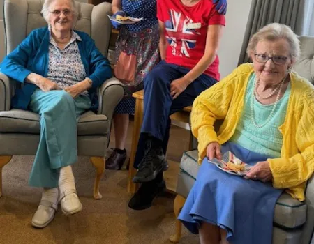 The team and residents celebrated V E Day anniversary in style