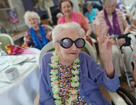 Residents dance at the disco