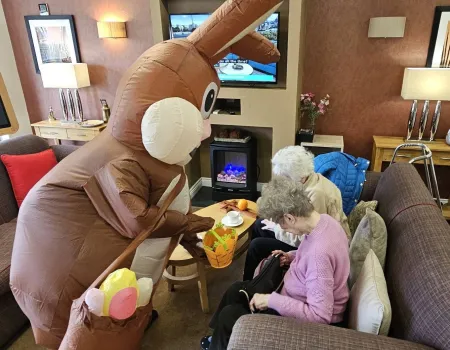 Easter bunny visits Harton Grange 