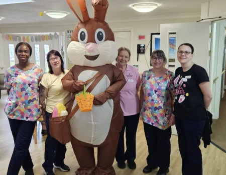 Easter bunny visits Harton Grange 