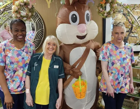 Easter bunny visits Harton Grange 