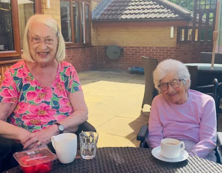 Enjoying the sunshine in the garden