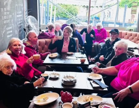 Our residents of Lancaster Grange, enjoying a dementia friendly trip into our local community