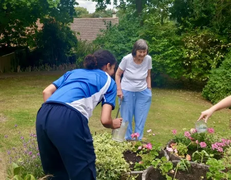 Local School Volunteer At Reigate Beaumont For The Day 