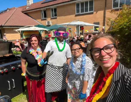 Hawaiian-themed BBQ