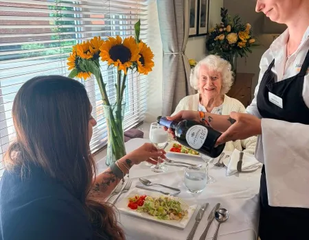 Resident and Staff Celebrate Victory with Special Fine Dining Experience at The Fernes Care Home