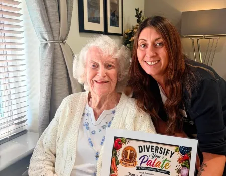 Resident and Staff Celebrate Victory with Special Fine Dining Experience at The Fernes Care Home