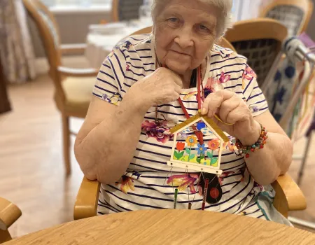 Our Creative Hands group has been busy creating beautiful wind chimes!