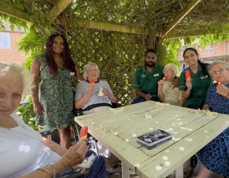 Residents Enjoy the Summer Sun Safely whilst Hydrating 