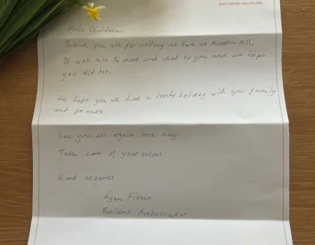 A thank you to Cashes Green School