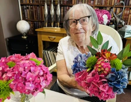 An afternoon of flower arranging 