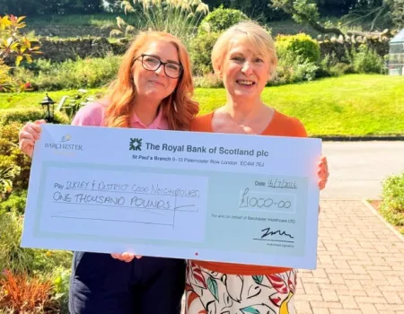 SKIPTON CARE HOME DONATES £1,000 TO ILKLEY AND DISTRICT GOOD NEIGHBOURS! 