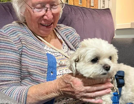 Toto visits Emily Jackson House