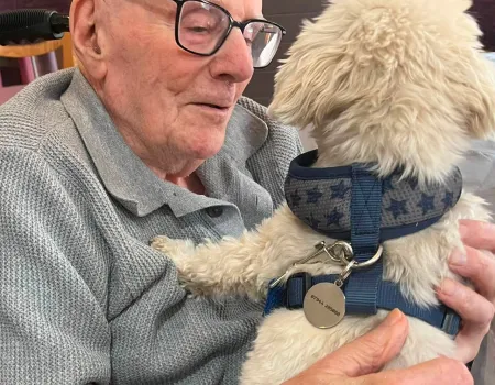 Toto visits Emily Jackson House