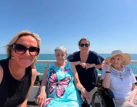 Enid celebrates her 101st Birthday with a trip to the beach